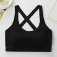 thumbnail image 2 of UQJfacai Girls Sports Training Bra Kids Athletic Cross Back Seamless Padded Bras Camis Dance Yoga Crop Tops 5-15 Years, 2 of 6