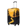 thumbnail image 1 of Balery Sunset River Pine Trees Funda de equipaje, fundas para maletas, elástica, lavable, protector de maletas, compatible con maletas de 18 a 32 pulgadas-Large, 1 of 7
