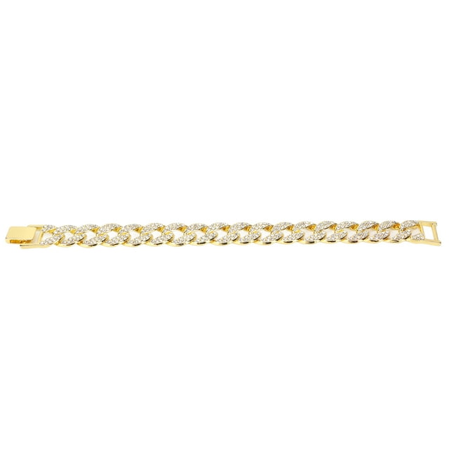 Chain Bracelet,Chain Bracelet Rhinestones Alloy Link Bracelet Hip Hop Bracelet Leading Edge Technology