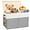Gray & White, variant on Extra Large Toy Storage Box with Lid, Collapsible Sturdy Toys Chest Storage Organizer Bin Basket with Divider, Boys, Girls, Closet, Playroom, Bedroom, Nursery, 40"X14"X16", Beige & White
