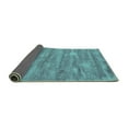 thumbnail image 2 of Ahgly Company Indoor Round Abstract Turquoise Blue Contemporary Area Rugs, 4' Round, 2 of 4