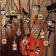thumbnail image 6 of Mini Home Decorations 3-4in 24pcs Halloween Decorative Wooden Pendants Party Basswood, 6 of 17