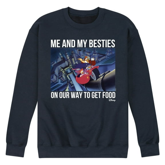 Disney - Darkwing Duck - Me & My Bestie Getting Food - Men's Crew Neck Fleece Pullover