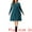 Peacock Blue, variant on Plus Size Round Neck Long Sleeve Casual Knit Dress 1X Gray
