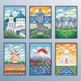thumbnail image 3 of 6 Uds 5D DIY Cuentas Cuadradas Completas Taladro AB Parcial Pintura Diamantes Lugares 14x18cm, 3 of 9