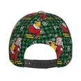 thumbnail image 4 of Baseball Cap, Vintage Santa Skiing Green Plaid Trucker Hats Women Dad Hat for Workouts - Baseball hat Adjustable Size, 4 of 7