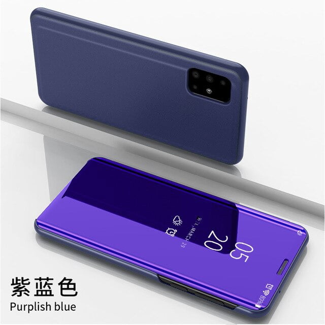 Funda de teléfono con tapa inteligente para iPhone X XR XS 5 5S SE 7 8 6 6S Plus 11 12 13 Mini Pro Max 2020, funda con soporte de pie para ventana de espejo Tan Jianjun unisex