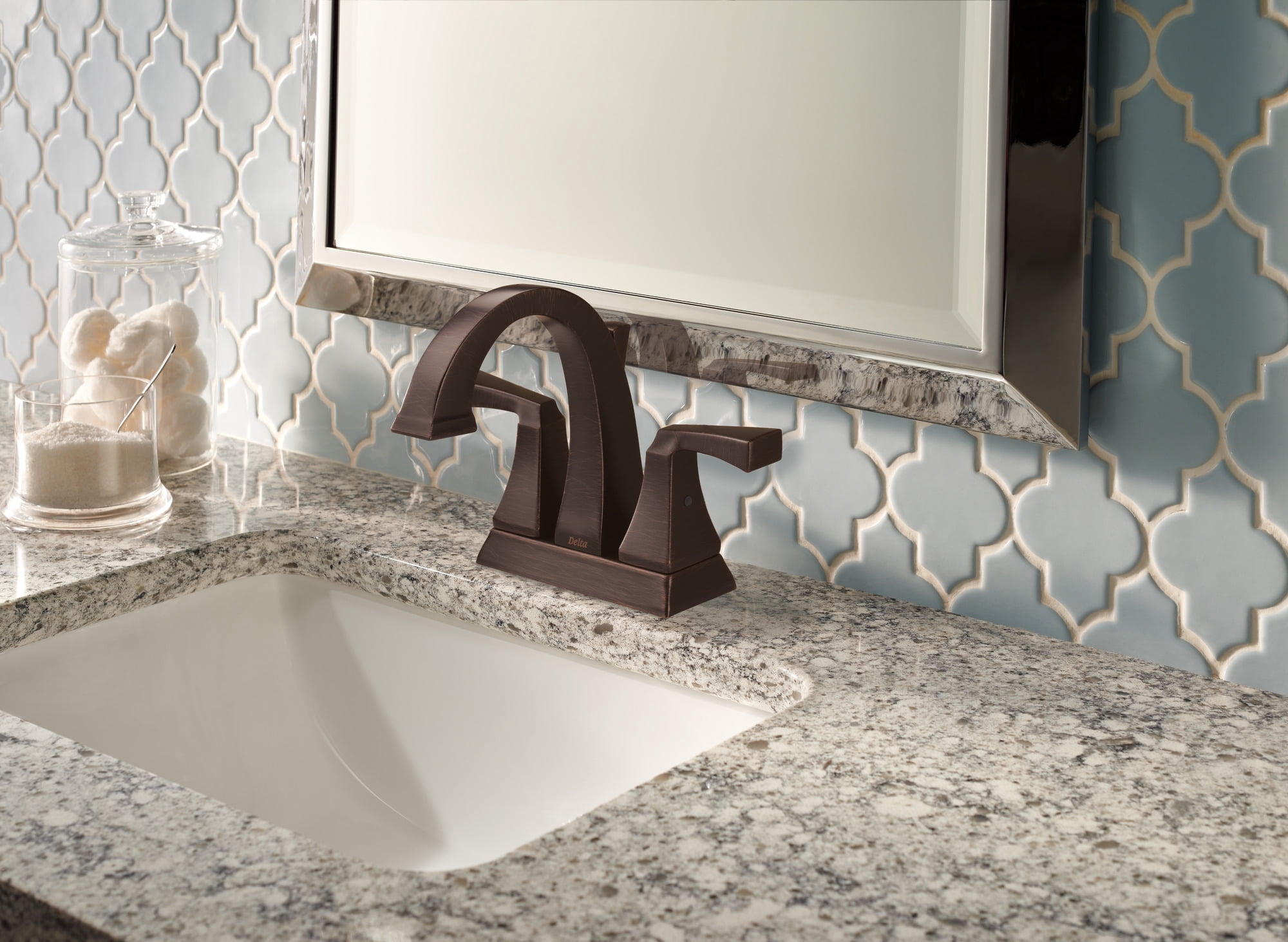 Delta Dryden Two Handle Centerset Bathroom Faucet, Venetian Bronze