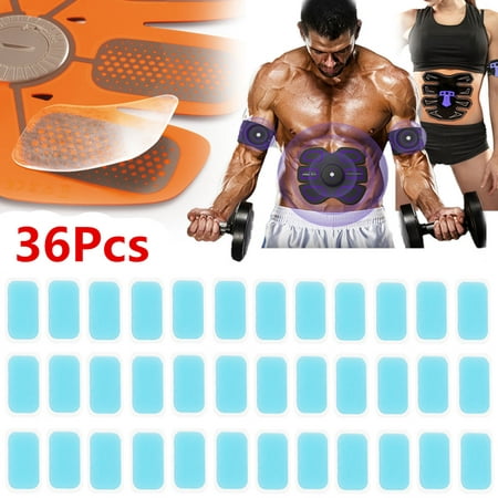 36PCS Muscle Stimulator Gel Pads, Abs Trainer Replacement Gel Sheets Abdominal Toning Belt Muscle Toner Ab Trainer