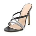 thumbnail image 2 of Zapatos de mujer Moda Color sólido Minimalista Temperamento Diamantes de imitación Cruz Tacones finos Sandalias Wmkox8yii  hfjk1264, 2 of 9