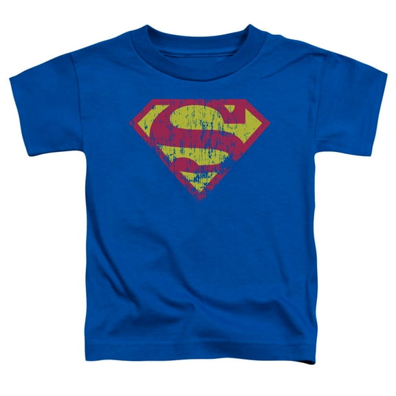 Superman - Classic Logo Distressed - Toddler Short Sleeve Shirt - 2T