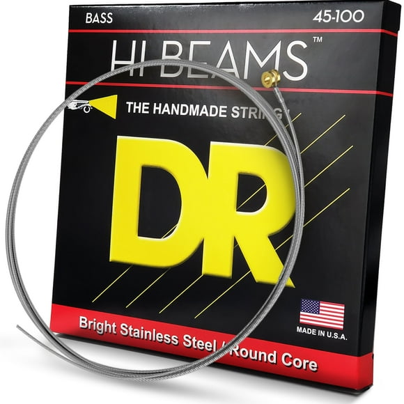 Cuerdas para bajo DR Strings Hi-Beam de acero inoxidable 45-100