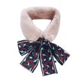 thumbnail image 1 of Bufanda de cuello de piel sintética con cuello de piel de felpa, cálida, de invierno, con cinta de leopardo Cuello rosa, 1 of 4