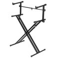 thumbnail image 1 of X Style Pro Dual Music Keyboard Stand Adjustable X Shape Electronic Piano Double 2-Tier Piano Holder, 1 of 6