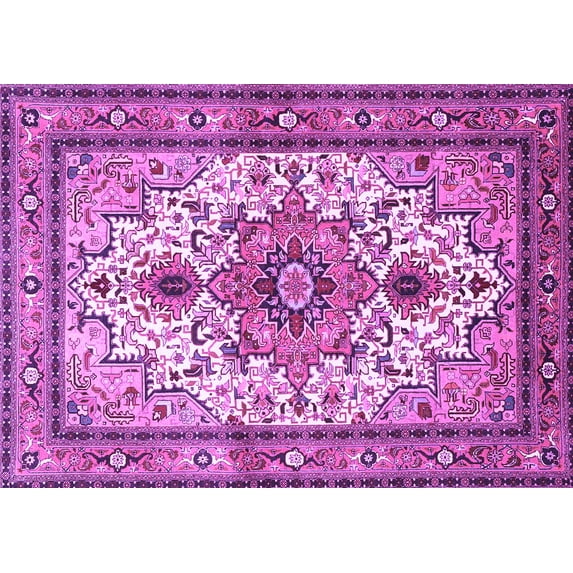 Ahgly Company Indoor Rectangle Persian Purple Traditional Area Rugs, 2' x 4'