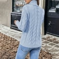 thumbnail image 4 of Sriper Womens Cable Knit Sweater Long Sleeve Warm Chunky Turtleneck Sweaters Casual Cozy Soild Color Pullover Tops Work Early Fall Fashion Outfits, 4 of 8