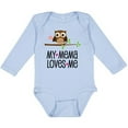 thumbnail image 3 of Inktastic Mema Loves Me Girl Owl Girls Long Sleeve Baby Bodysuit, 3 of 5