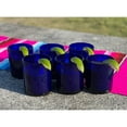 thumbnail image 4 of Hand Blown Mexican Drinking Glasses - Set of 6 Cobalt Tumbler Glasses (10 oz each), 4 of 4