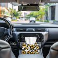 thumbnail image 3 of ZUXONGSY Cow Print Sunflower Tissue Box Cover Rectangular PU Long Tissue Box Cover Full Coverage Design Tissue Pouch with Buckle Stylish Tissue Box for Home Bathroom Car, 3 of 7