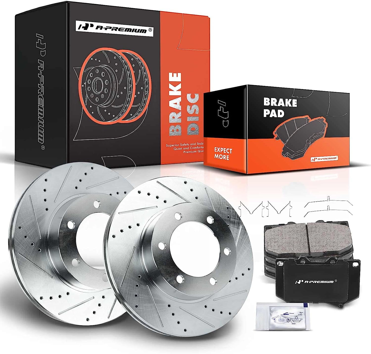 AutoShack 11.65" (296 Mm) Front Vented Drilled & Slotted Brake Rotors Coated Replacement For 2007-2009 Chevrolet Equinox 2008-2010 Saturn Vue Silver Zinc Coated 2-PC Set SilverShield Pro, Rotors - Canada - View #7