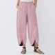 thumbnail image 2 of Gibobby pantalones holgados mujer Pantalones sueltos casuales de color sólido para mujer Pantalones rectos Pantalones de pana con bolsillo ancho bifurcado (Rosa, M), 2 of 5