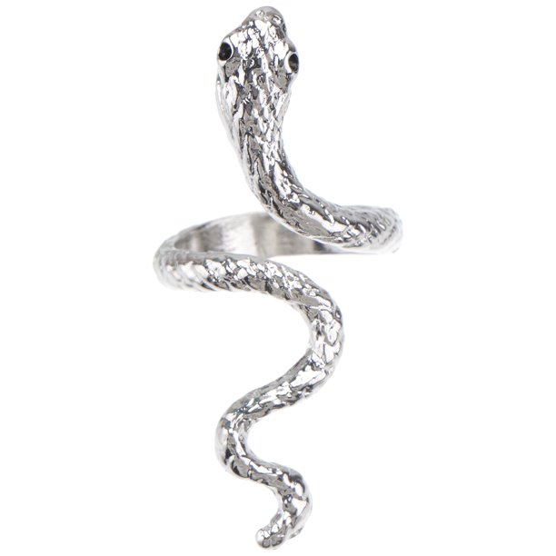 EeaseMX 1 anillo elegante con forma de serpiente, anillo serpentino, joyería decorativa para el dedo.