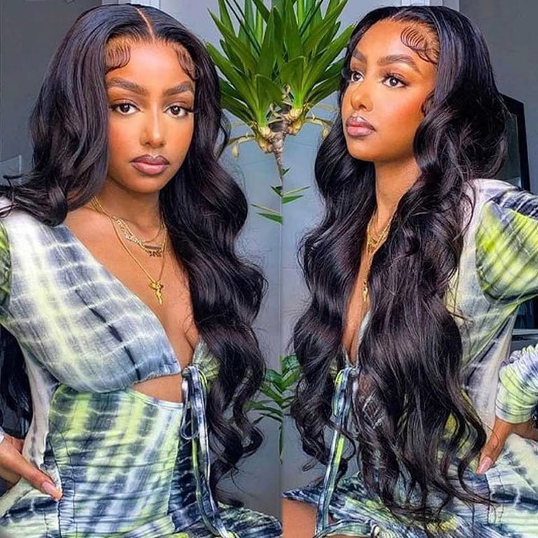 30\' Human hair lace front wig with virsital part Amazon.com : GLOWNINA 30 Inch Lace Front Wigs Human Hair Pre  main image 2