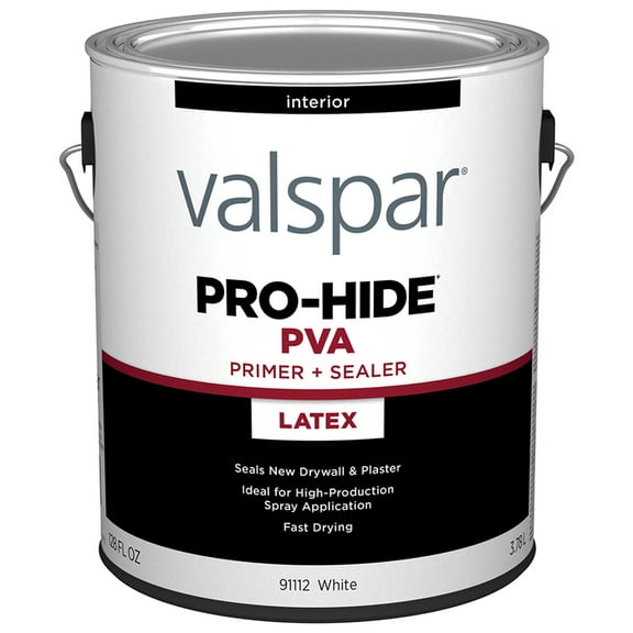 10-Pack of 1 gal Valspar 91112 White Pro-Hide Interior Latex PVA Primer & Sealer