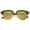 Black-Gold / Gold Mirror, variant on sunglassLA Unisex Bold Metal Nose Bridge Color Mirror Lens Round Half-Frame Sunglasses (Black-Gold / Gold Mirror) - 52mm