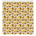 thumbnail image 3 of Ambesonne Umbrella Shower Curtain, Striped in Earth Tones, 69"Wx70"L, Brown Yellow Orange, 3 of 3