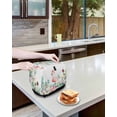thumbnail image 3 of Tropical Flamingo Small Toaster Cover 2 Slice, Kitchen Appliance Covers, Botanical Summer Watercolor Flower Plant Toaster Oven Cover with Loop, Bread Machine Cover Polyester Dust Cover Protection, 3 of 4