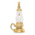thumbnail image 4 of FJC Finejewelers 14k Yellow Gold 3d Candle Lantern with Glass And Enamel Charm, 4 of 5