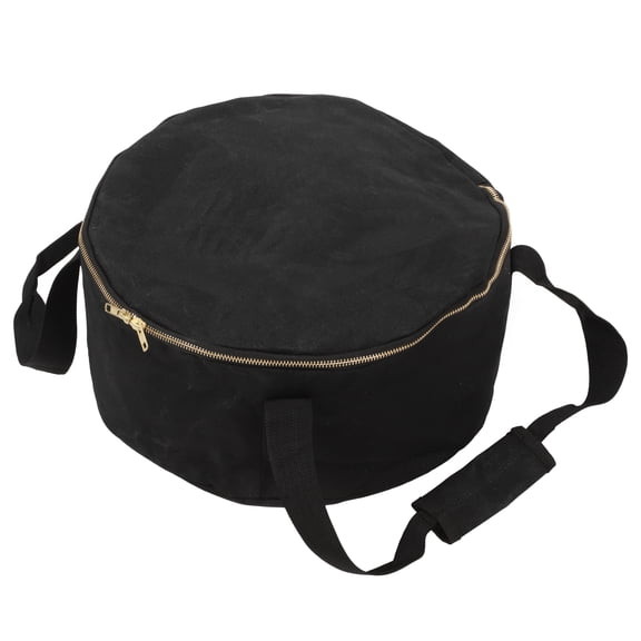 EXHUMKY Outdoor Camping Storage Bag Black Portable Pan Pouch with Handle
