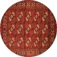 thumbnail image 1 of Ahgly Company Indoor Round Oriental Orange Industrial Area Rugs, 6' Round, 1 of 4