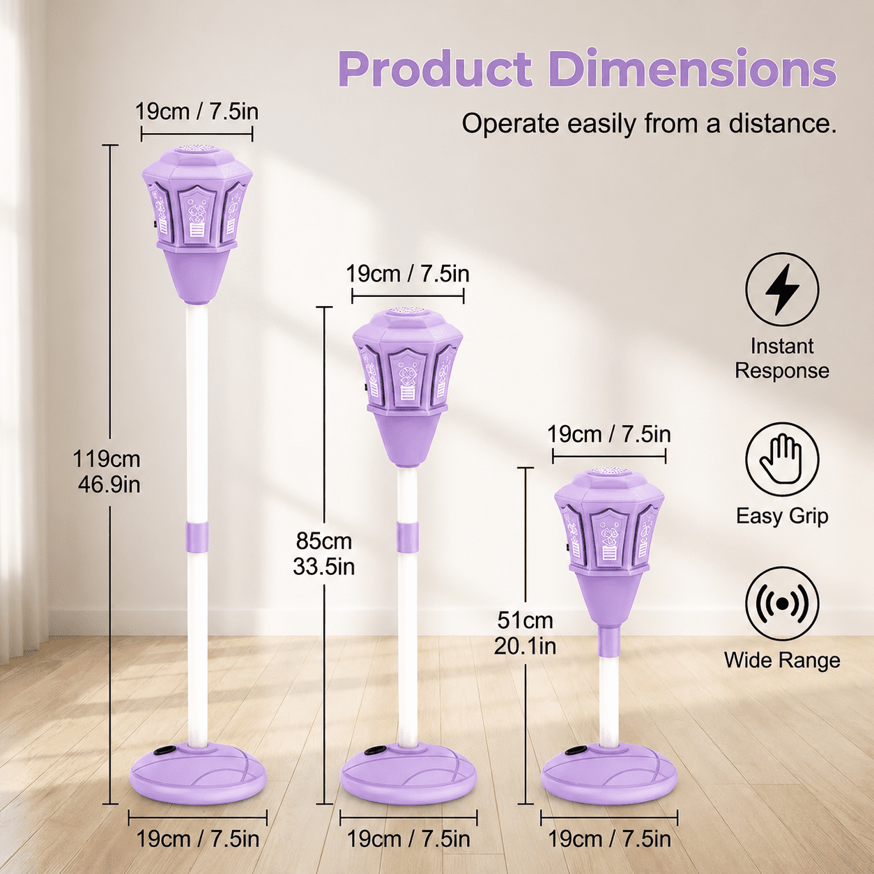 Street Lamp Bubble Machine, 2026 New Automatic Bubble Machine Stand with Light Music, Adjustable Standing Bubble Maker Blower Torch-Shaped for Outdoor Party Birthday Wedding (Purple)