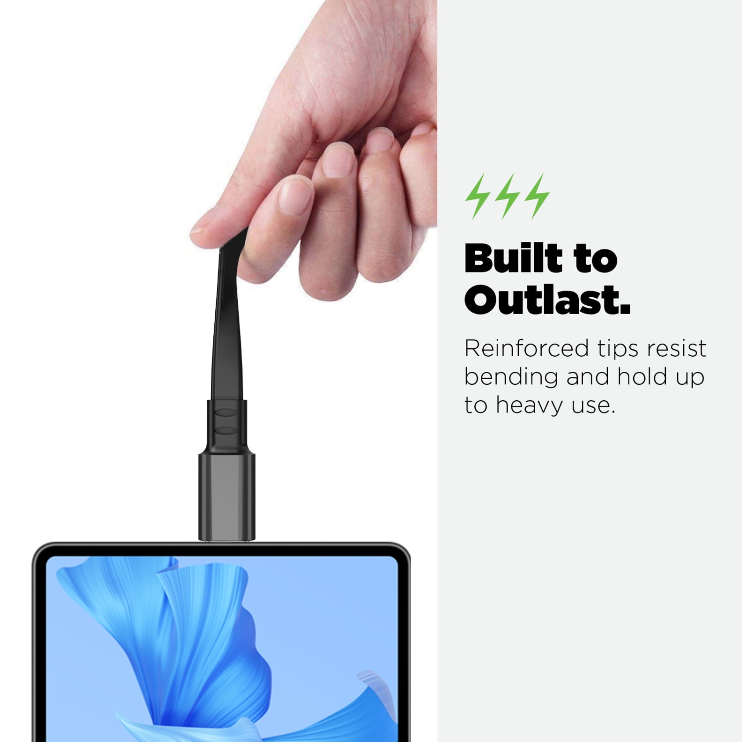 MyBat Pro PowerLines 3-in-1 Retractable Charging Cable - 4FT - Black