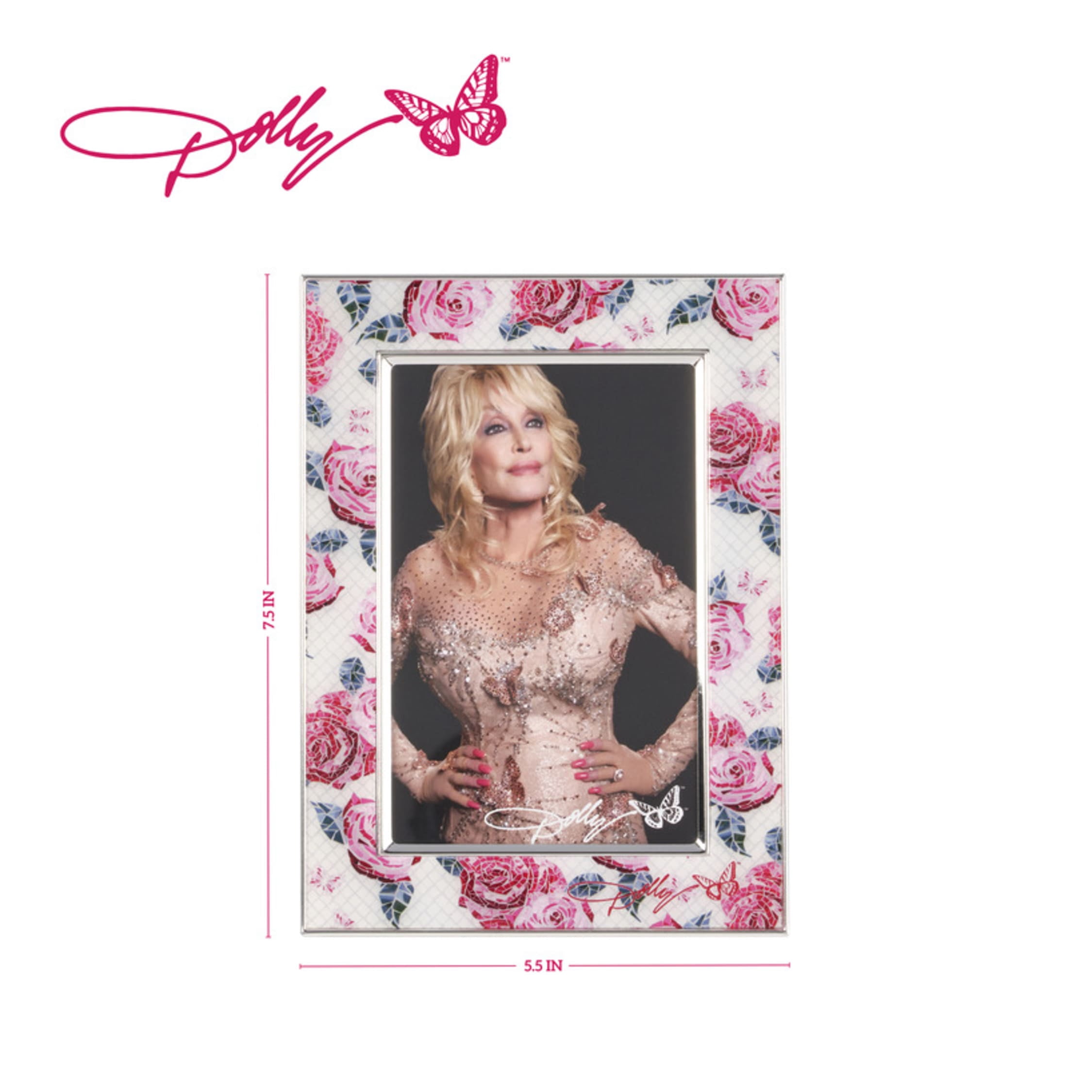 Dolly Parton 5.5X7.5 in Roses Enmel Frame - 4X6