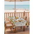 thumbnail image 2 of Outdoor Tablecloth with Umbrella Hole for Patio/Picnic/Party/Camping, Spring Honey Gnomes Waterproof Table Cloth Rectangle Table Cover Washable, Farmhouse Sunflower Black Checkered (60"x 120"), 2 of 8