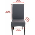 thumbnail image 2 of Stretch Chair Covers Set of 6 Universal Dining Room Chair Covers Washable Modern Chair Covers for Dining Room Decor Restaurant Hotel Bouquet,Dark Grey, 2 of 5