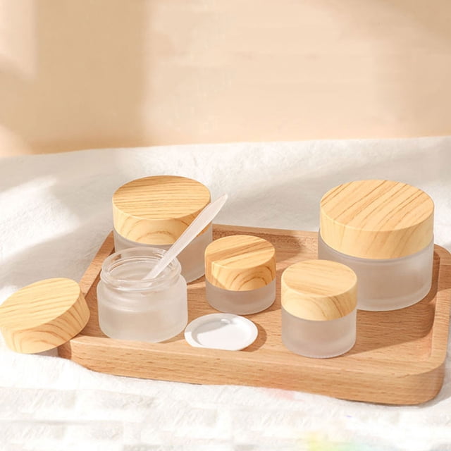 Raindrops 12Pcs Multi Travel Size Container Glass Cream Bottle Simple Storage for Adults