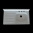thumbnail image 3 of NBI Drainboard Sinks 42" x 24" White Reinforced Cast Acryllic Single Bowl Drainboard Sink, 3 of 7