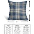 thumbnail image 5 of Blue Plaid Pillow Covers 16x16 Inch Blue and Beige Buffalo Plaid Tartan Pattern Decorative Throw Pillow Cases Set of 2 Farmhouse Holiday Cushion Cases Sofa Couch Bed Decor, EA240520002, 5 of 6
