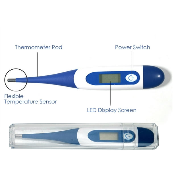 Thermomètre pour animaux Thermomètre numérique à affichage LED Lecture  rapide Précis étanche Thermomètre rectal numérique pour animaux de  compagnie