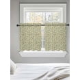 thumbnail image 5 of Green Floral Tier Curtains 24 Inch Length, Sheer Curtains for Bedroom Living Room Window Vintage Rustic Botanical Spring Rod Pocket Voile Drapes Kitchen Curtains Small Half Window 27.5"x24" 2 Panels, 5 of 6