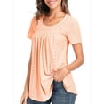thumbnail image 3 of JuneFish Women's Tops Summer Sleeve Shirts Eyelet T Shirt Hollow Casual Blouse, 3 of 7