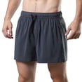 thumbnail image 6 of Men's 5 Inch Inseam Running Shorts Quick Drying Lightweight Breathable Athletic Workout Gym Shorts with Pockets Grey, Size XXXL, 6 of 9