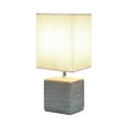 thumbnail image 2 of Simple Designs Ceramic Faux Stone Table Lamp in Gray with White Shade, 2 of 7