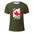 thumbnail image 4 of T-shirt pour Homme Canada Drapeau Canadien Manches Courtes Feuille d'Érable Haut Col Rond T-Shirts pour Homme, 4 of 4