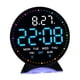 thumbnail image 4 of Reloj despertador LED silencioso moderno multifuncional con función de temporizador de 12/24 horas para escritorio Negro Azul, 4 of 9