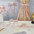 thumbnail image 4 of 4 abrazaderas para cortinas con forma de mariposa y perlas, diseño Misty Rose con lazo y perlas., 4 of 9